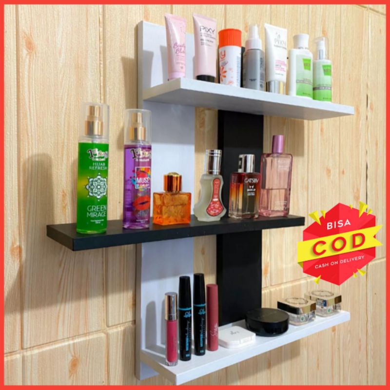 RAK DINDING PAPAN KAYU TEMPEL SERBAGUNA MINIMALIS