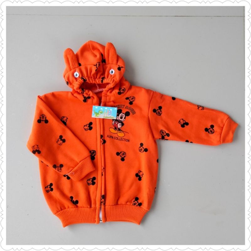 Jaket Bayi Motif Mickey TerLaris-Oranye