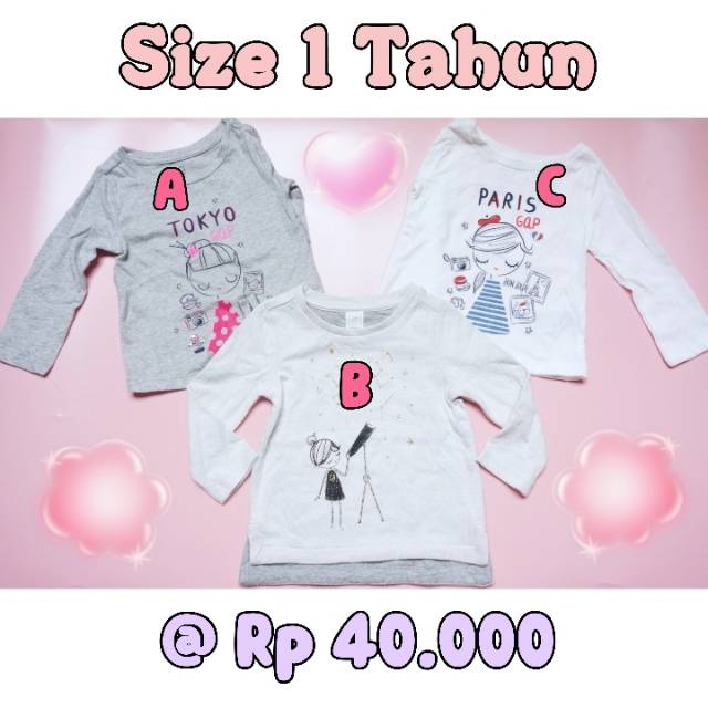 Baju Atasan Anak Perempuan Baby GAP