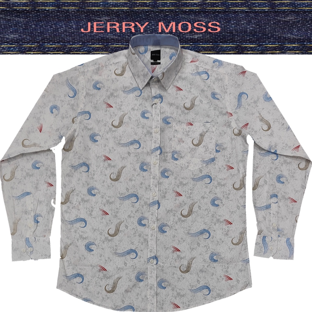Kemeja Casual Pria Slim Fit Lengan Panjang Jerry Moss 439