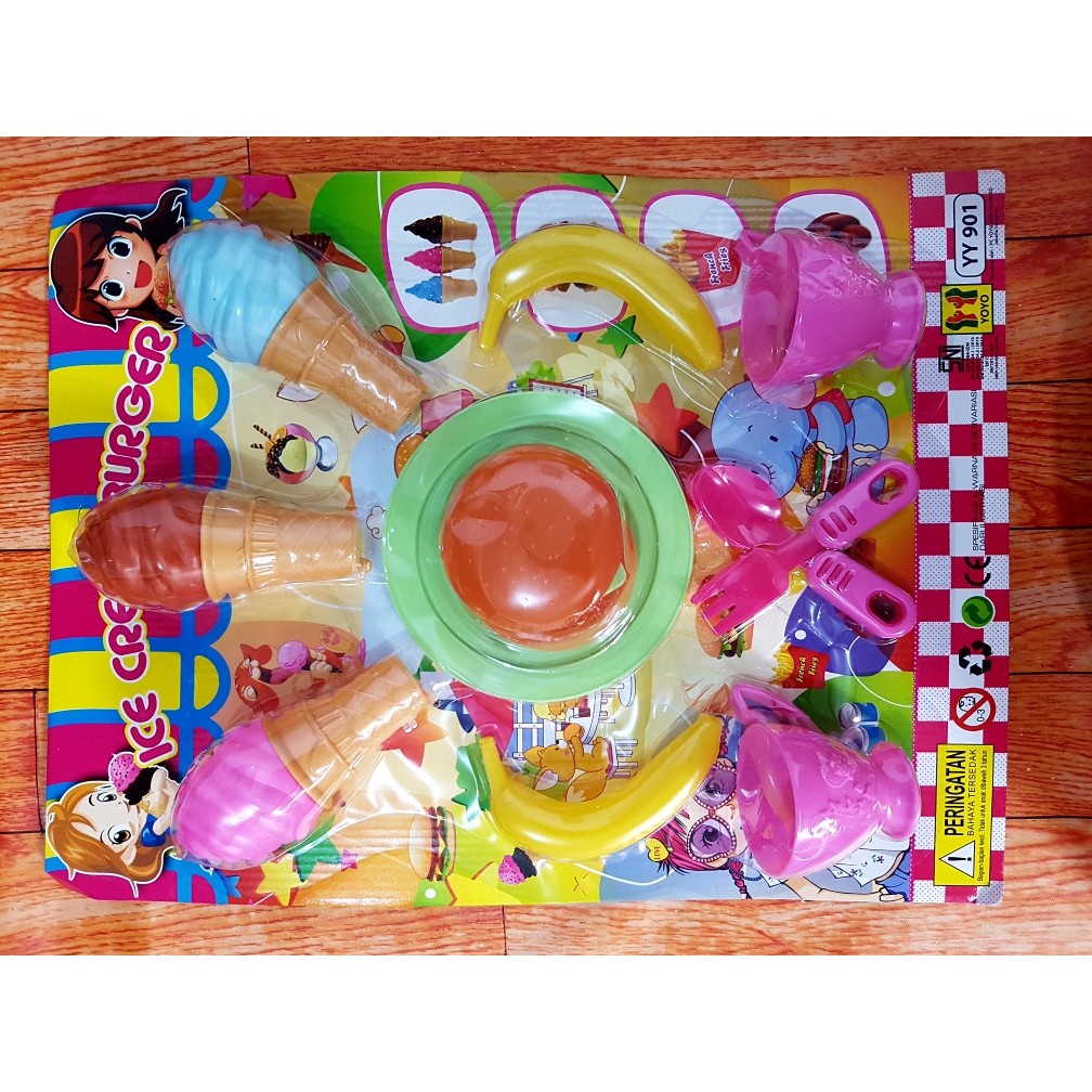 Mainan Anak Ice Cream &amp; Burger Set (SNI)