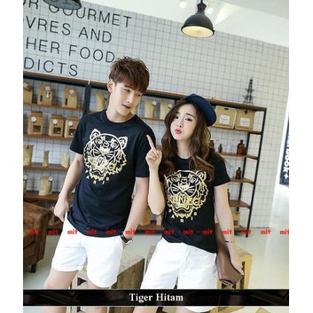 Kaos couple Keren | Baju pasangan distro | Tiger hitam