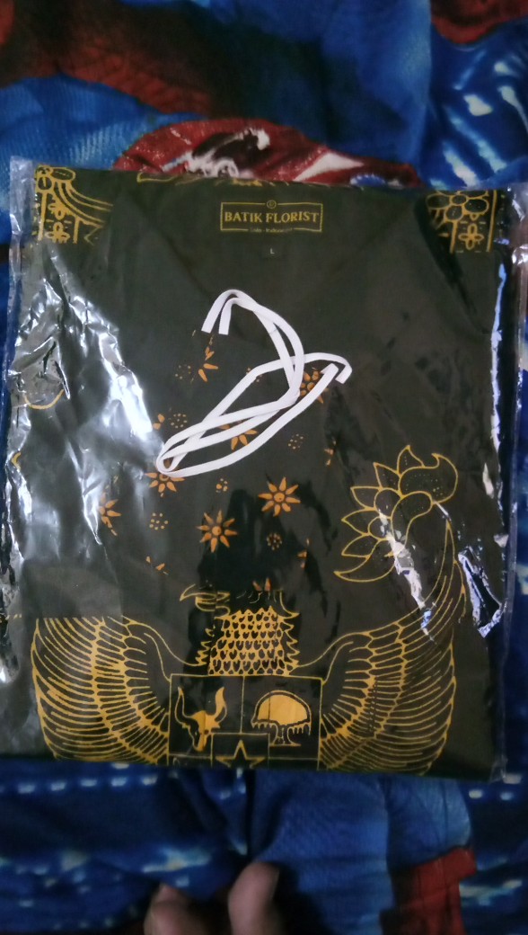 Batik Garuda Pancasila Kuning Full Furing Katun Halus Sragenan Size M-xxl Asli Solo