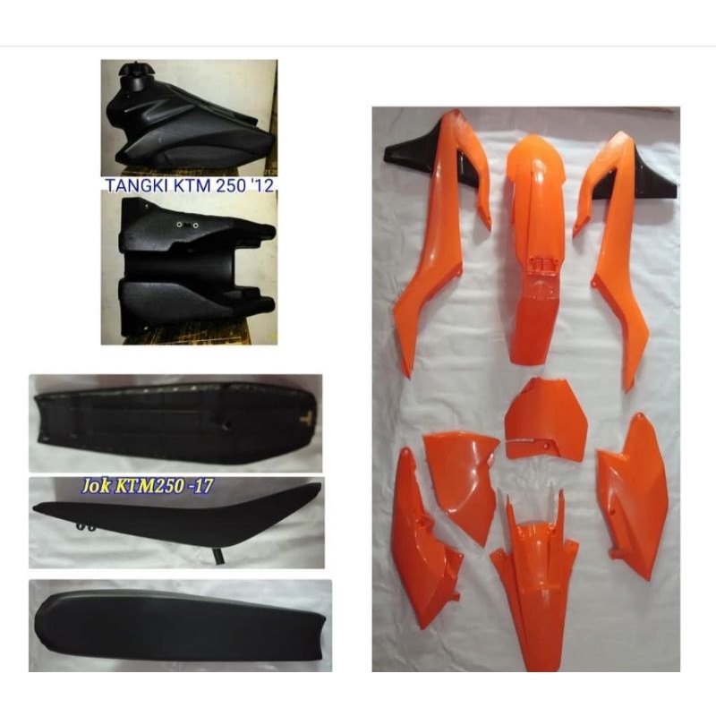 body set ktm 250-17 lengkap jok tangki