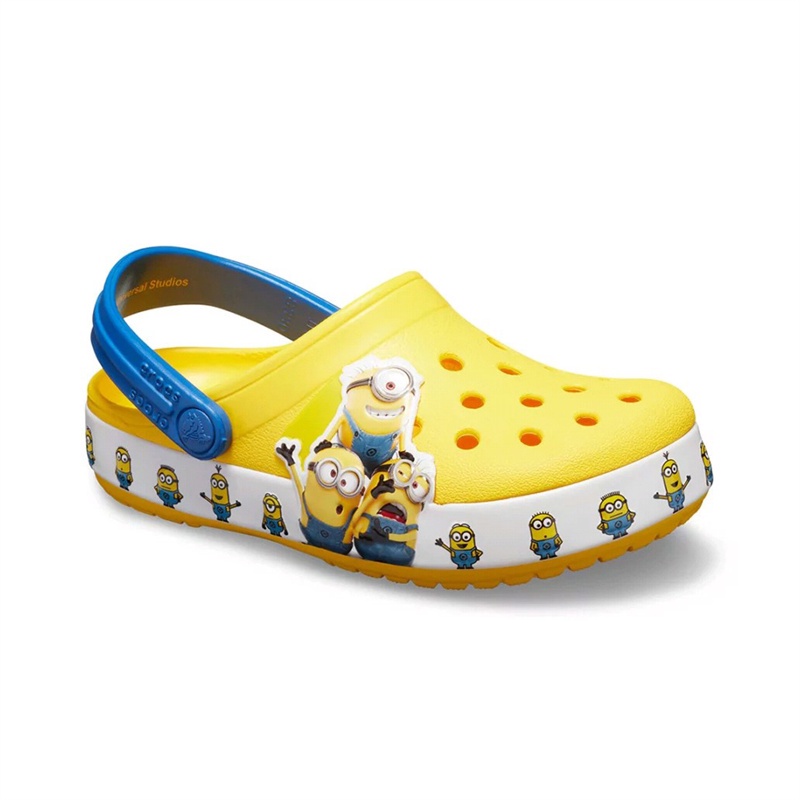 Sandal Crocs Funlab / Sandal Anak Lucu  / Sandal Karakter Minion / Sandal Anak / Sandal Anti Licin - Yellow