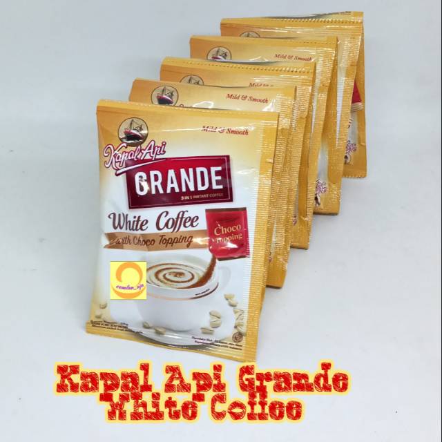 Kopi Kapal Api Grande White Coffee With Choco Topping Sachet Kopi Kapal Api Renceng Kopi Saset Shopee Indonesia