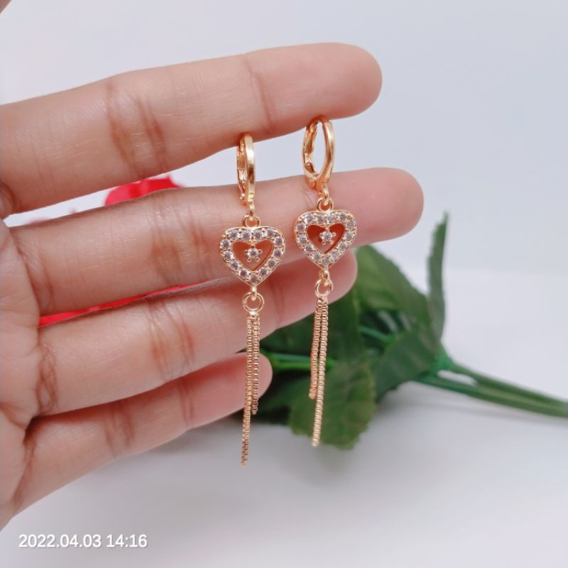 anting perhiasan aksesoris lapis emas