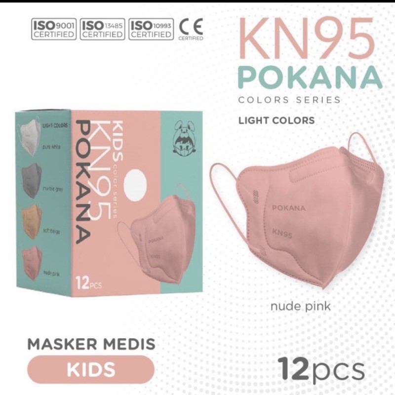 Masker Pokana Kids KN95 6ply isi 12 pcs