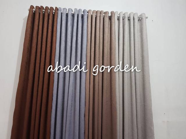 Gorden blackout polos serat embos mocca coklat abu/silper coklat muda