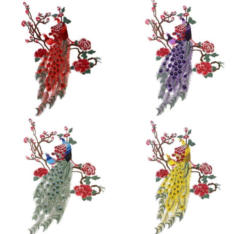 Bordir Merak/Bordir Big Peacock/Aplikasi Bordir