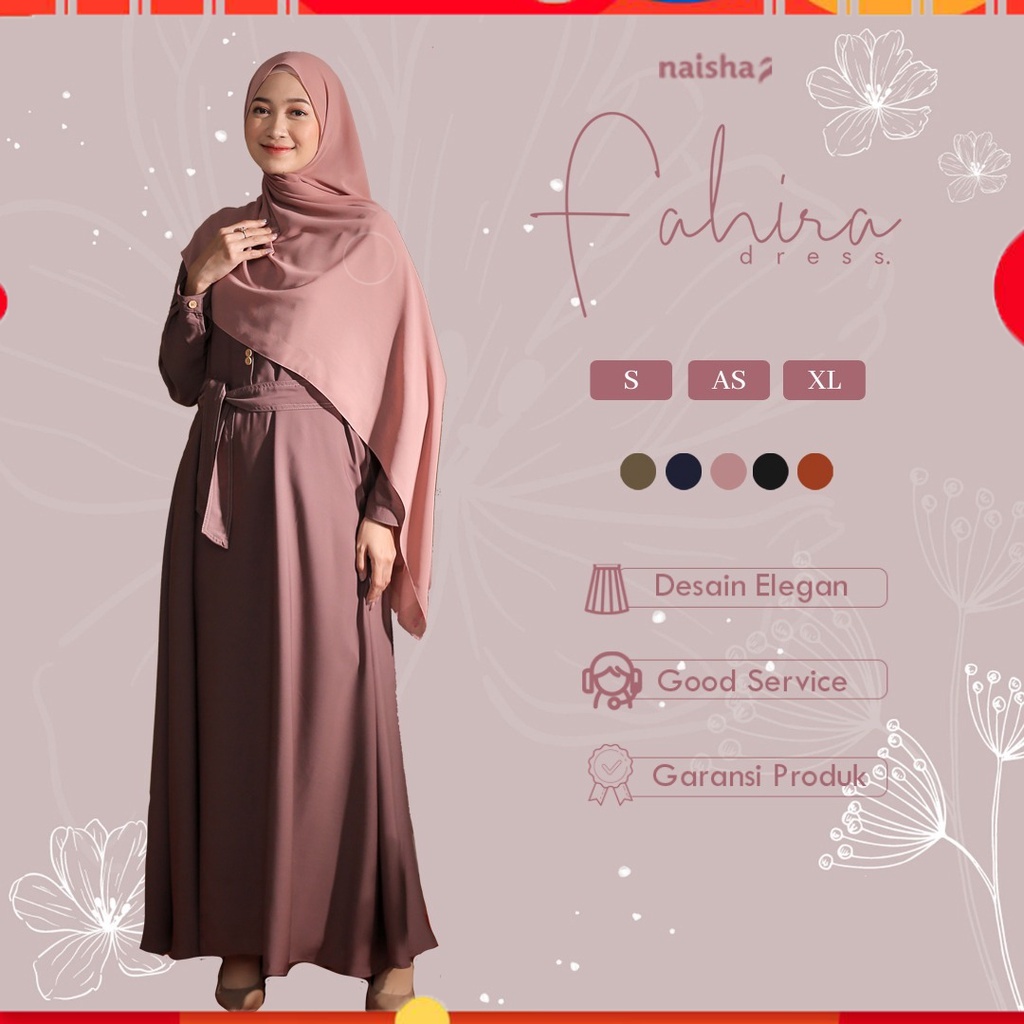 Fahira Dress by Naishaofficial / Gamis Fahira / Gamis Dewasa