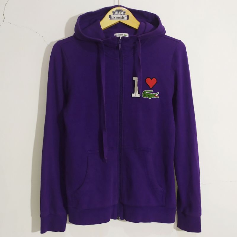 Zip Hoodie Lacoste second seken bekas preloved