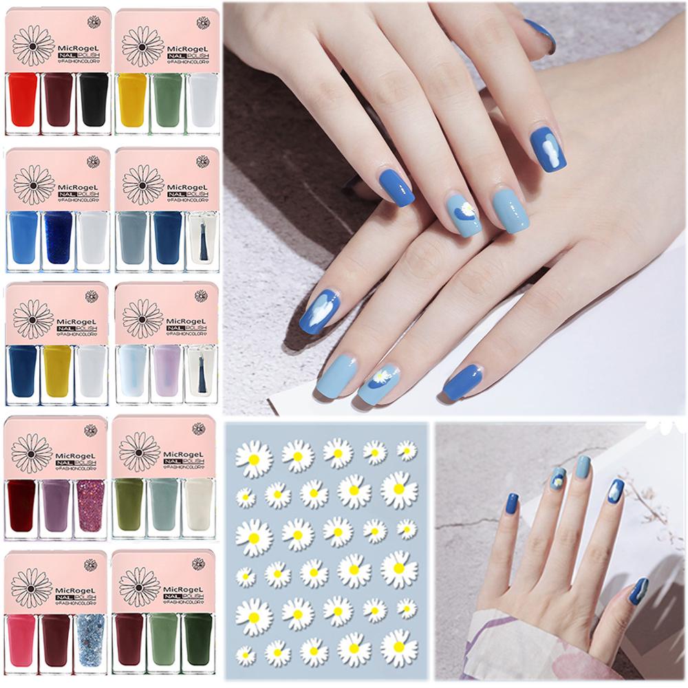 Kutek Microgel 3IN1 Nail Polish Free Sticker Oulisi Kutek Kuku Pell Off Kutek  Pell Off Cat Kuku Pell Off