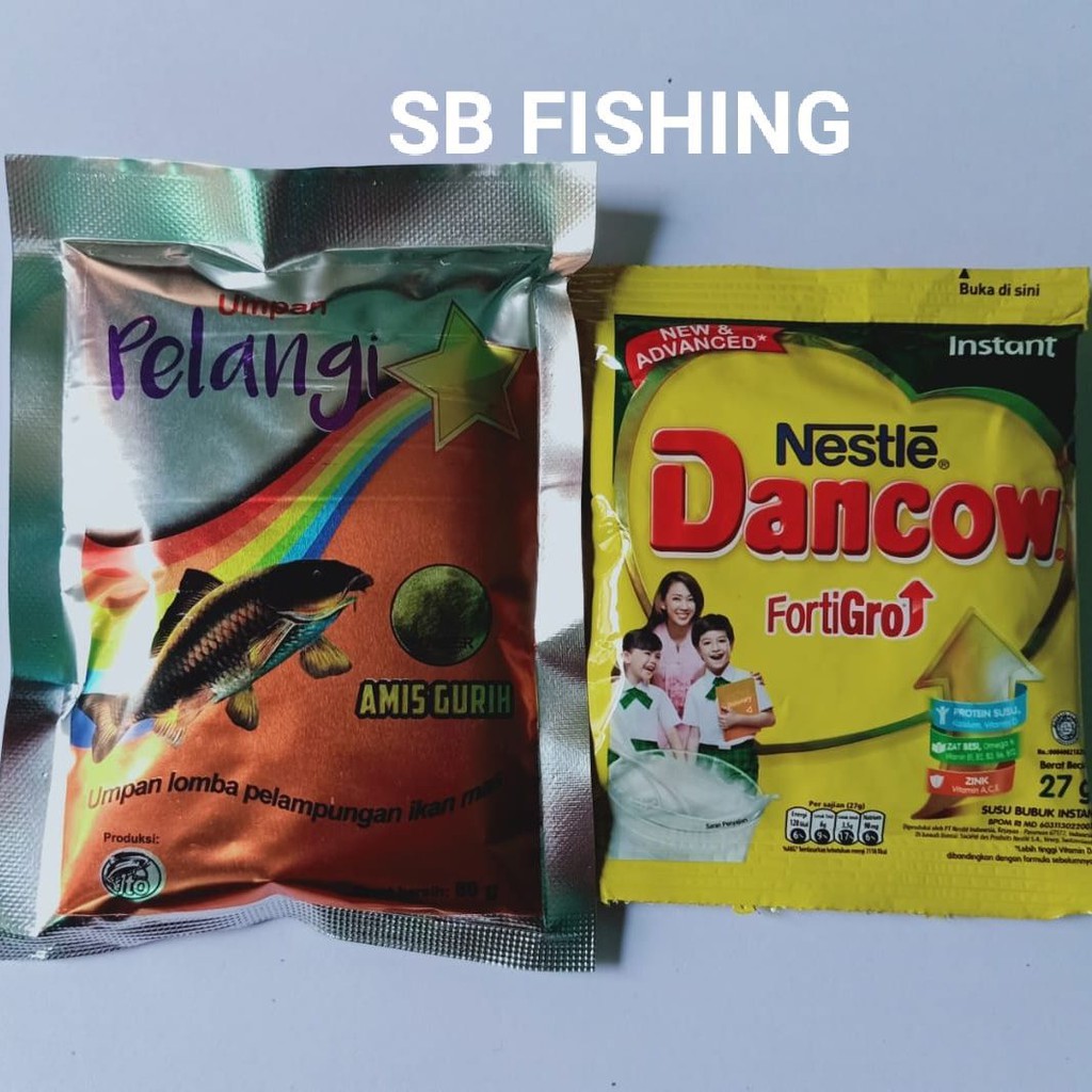 Paket Pelangi amis gurih + dancaw ) - Umpan pancing ikan mas asli kang ito