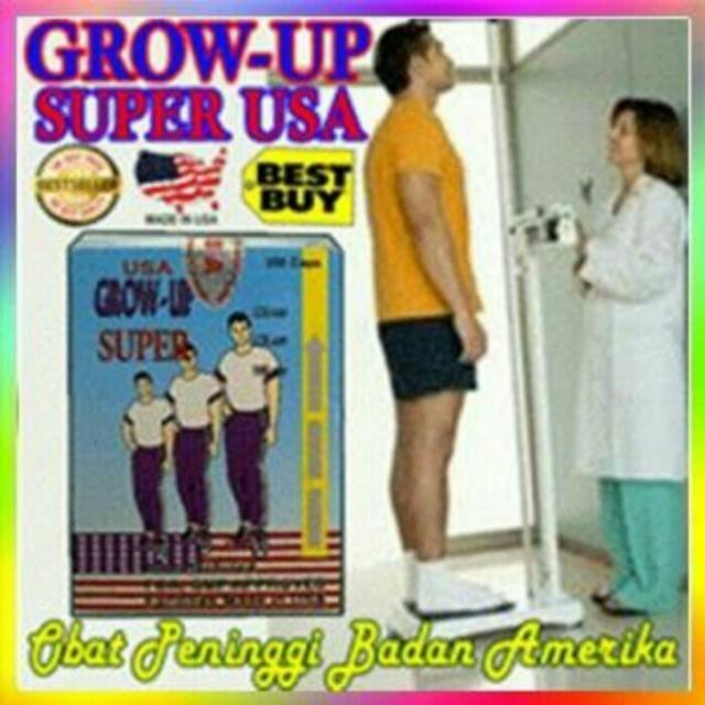 GROW UP USA SUPER PENINGGI BADAN ASLI