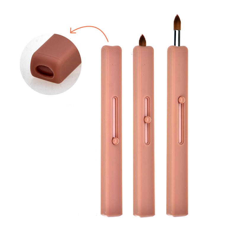 1pc Brush Mini Anti Debu Untuk Lipstick / Gloss, 4 Warna