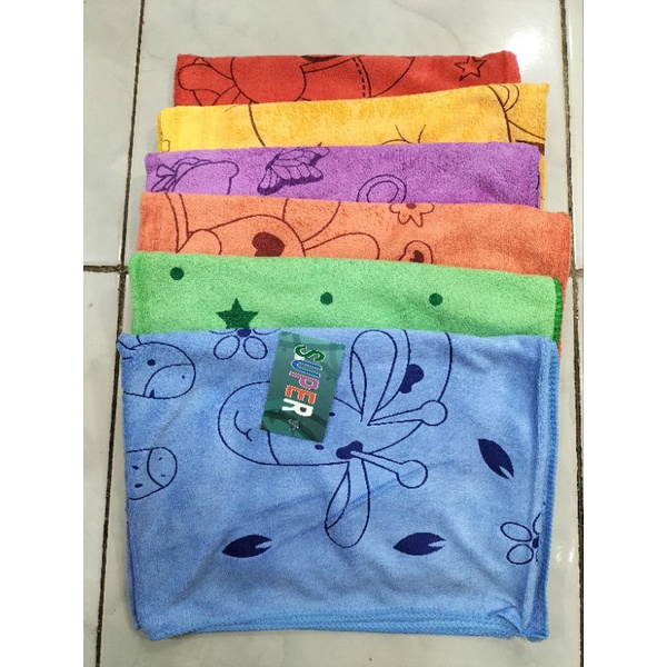 Super Handuk Bayi Bahan Lembut Motif 50x100