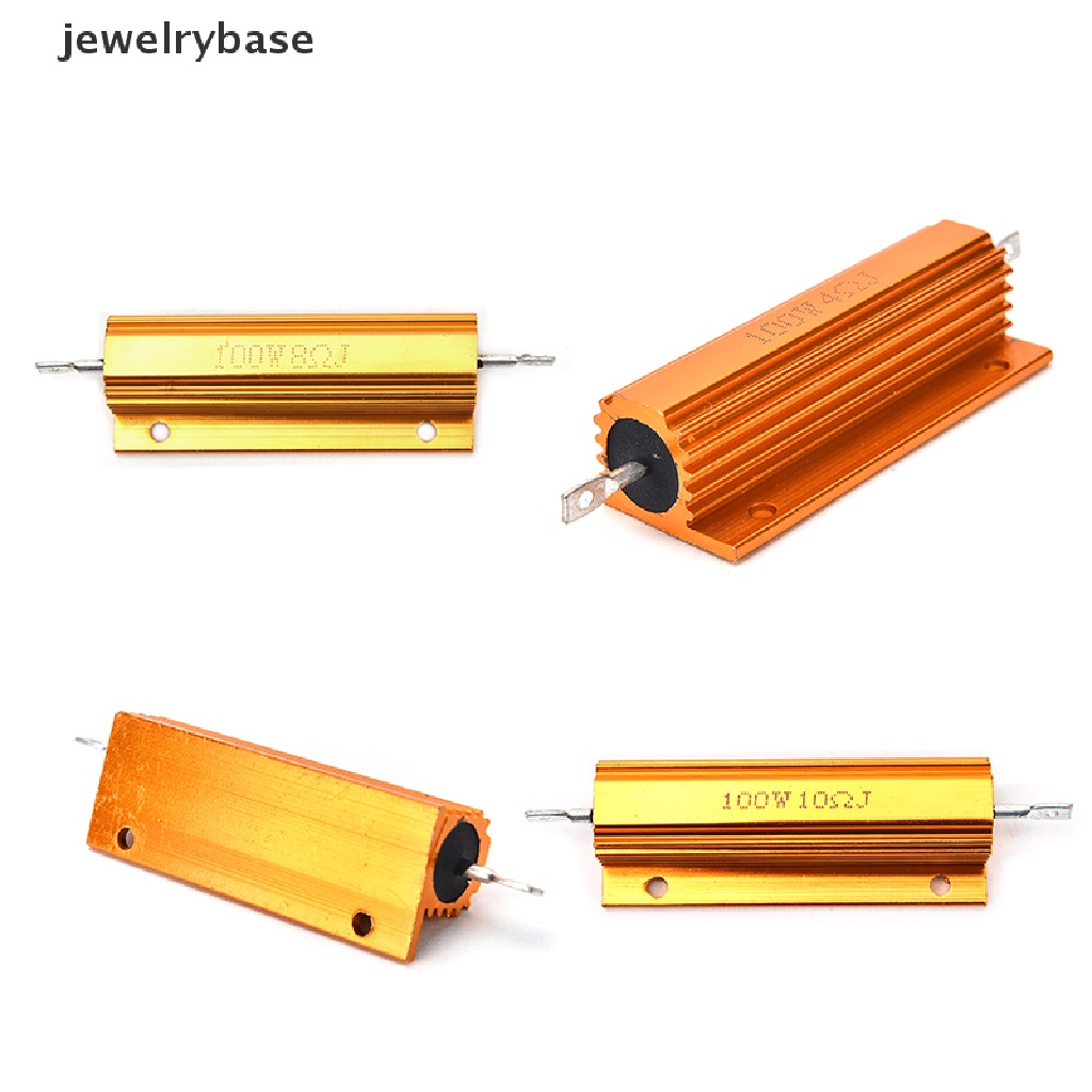 Perhiasan  Casing Power Resistor 100W 1 / 2 / 4 / 8 / 10 Ohm Bahan Aluminum