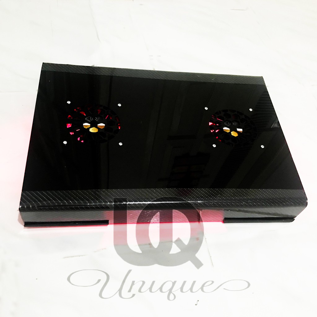 Custom Turbo Cooling Pad Laptop 8.000 RPM Coolingpad Fan pendingin Netbook Notebook