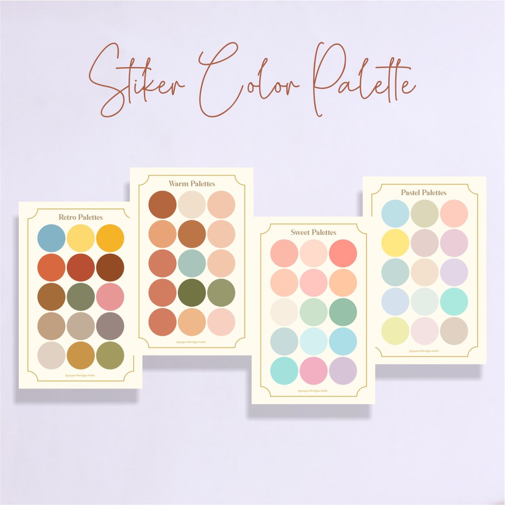 

STIKER COLOR PALETTE MORANDI AESTHETIC STICKER SEGEL SCRAPBOOK DEKORASI FOTO STIKER BULAT