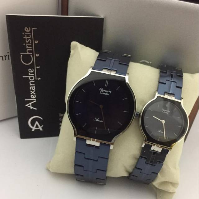 Alexandre Christie AC 8410 Silver Blue Couple
