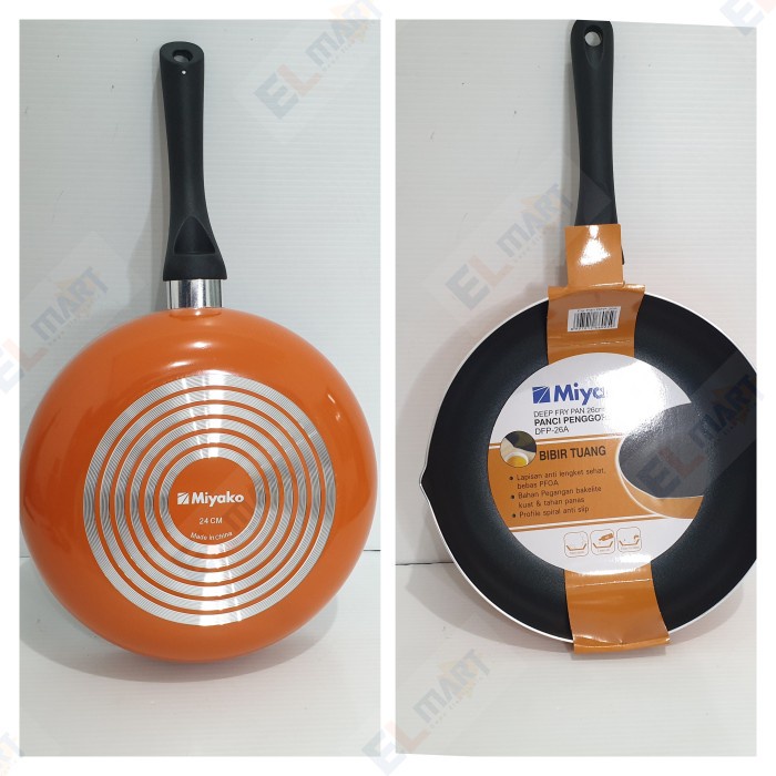 Wajan Panci Deep Frypan 26 cm Miyako  DFP 26A Anti Lengket 26cm Cookware DFP26A