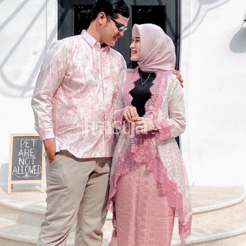 rtf FRASYA BUTIK Set Kanaya Pastel Kebaya Outer Batik Viscose Puloan Pastel