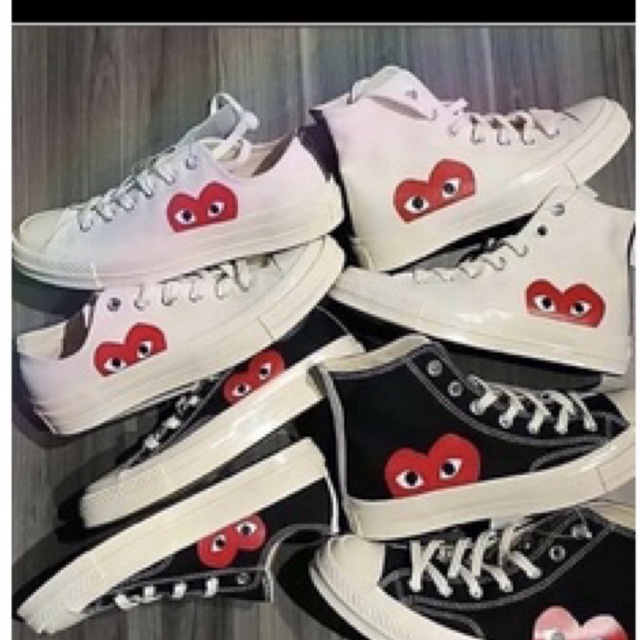 converse CDG LOW AND HIGH