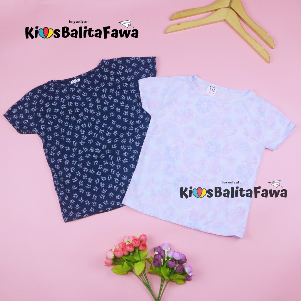 Kaos Ibby uk 1-5 Tahun / Lengan Pendek Anak Perempuan Tshirt Baju Cewek Kaos Adem Murah Branded