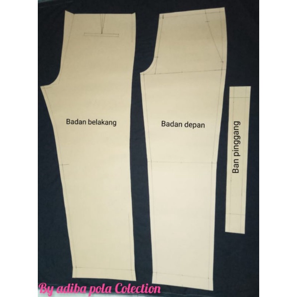 pola celana panjang pria