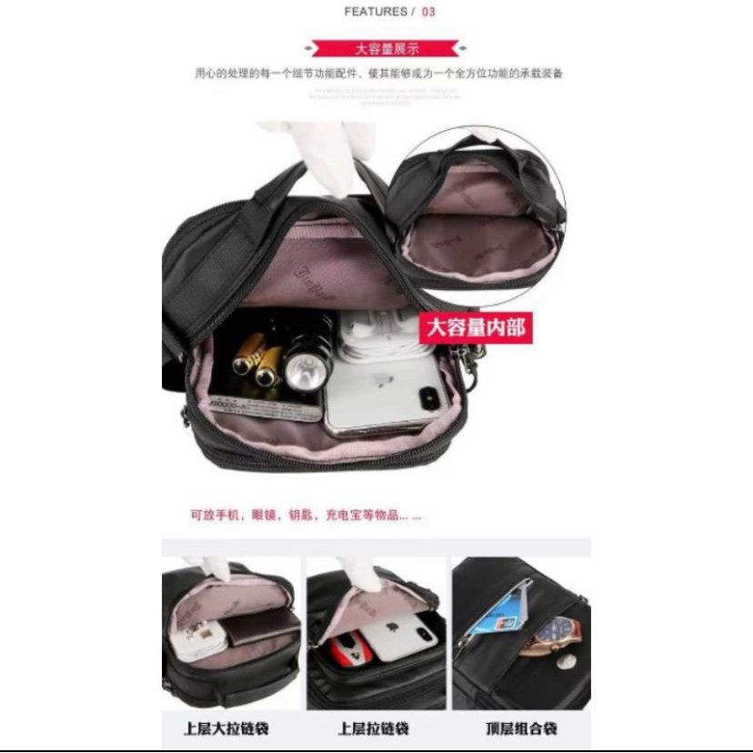 Tas Selempang Pria AIRLINER Sling bag USB Portable Import Tas ABG Pria Waterproof Tas Pria Anti Air