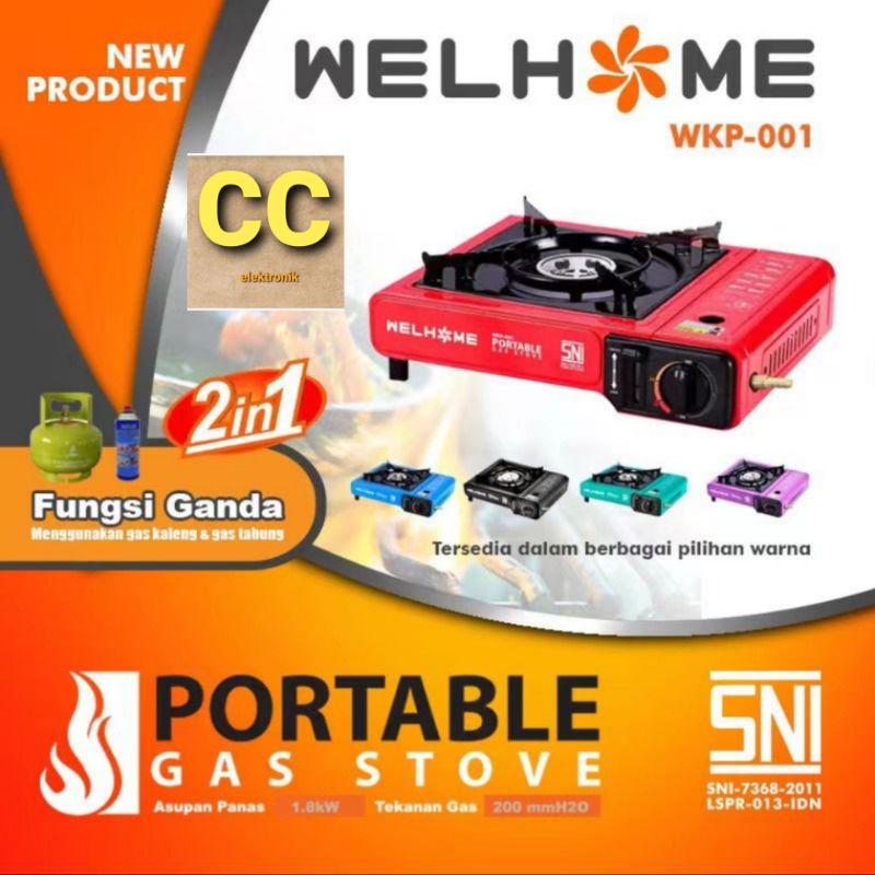 Kompor Gas Mini Portable 1 Tungku MYVO / MYVO 2 in 1 Gas Elpiji Dan Gas Kaleng Murah - SNI