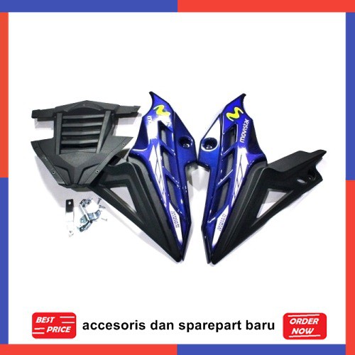 TUTUP MESIN VIXION VARIASI WARNA BIRU AKSESORIS MOTOR RACING
