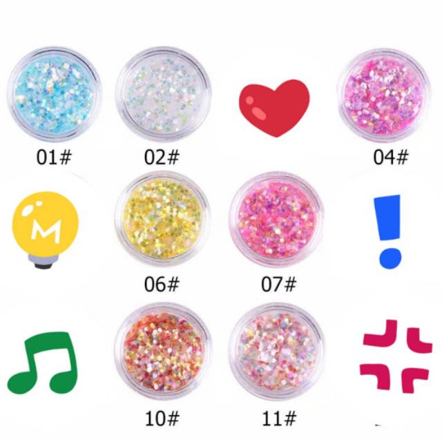 

Glitter hexagon