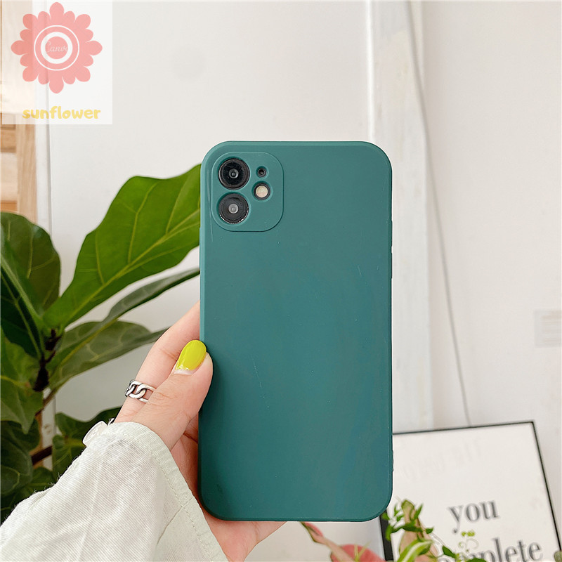 Newest Fashion Solid Color Case iPhone 11 iPhone 8plus 7plus 8 7 6 6s Plus X XS SE Cube Straight Edges Silicon TPU Phone Cover