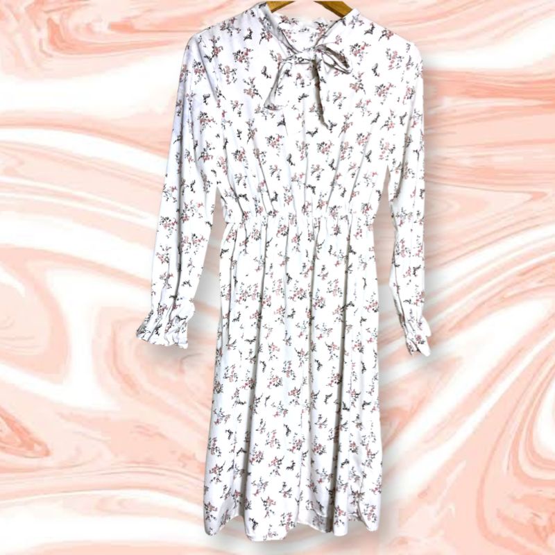 Korean Dress Floral White