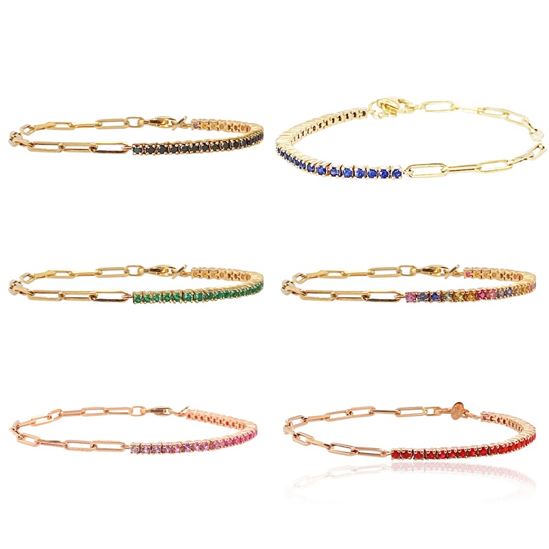 Gelang Rantai Tunggal Bahan S925 Silver Aksen Berlian Gaya Retro Hip-Hop Untuk Wanita