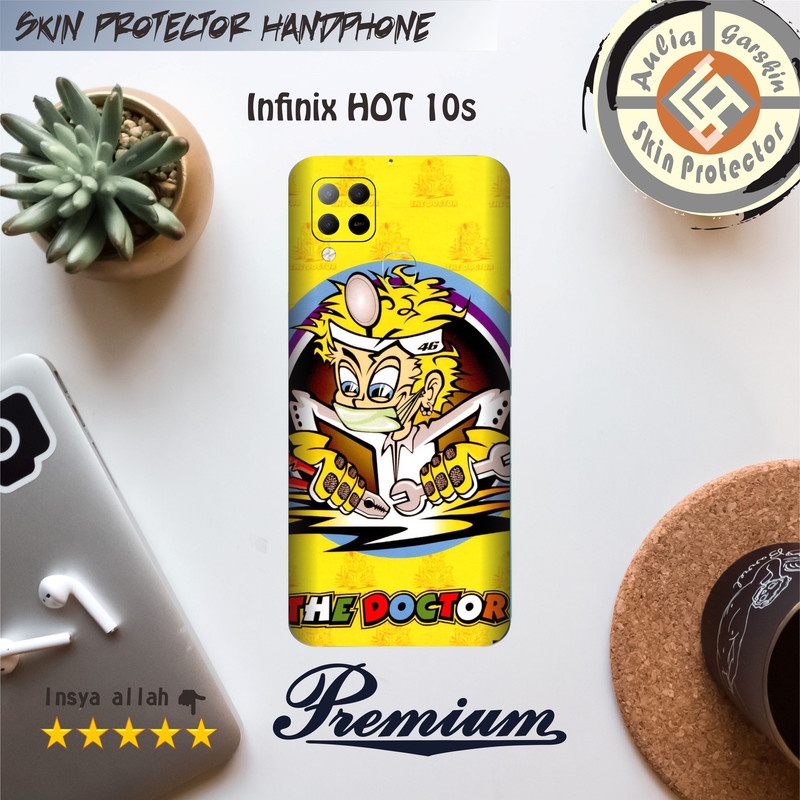 Garskin HP infinix HOT 10s Motif ros  - Free Custom Motif