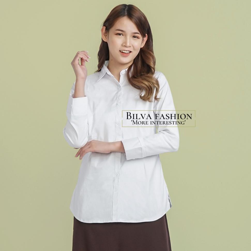 ❤️Mall❤️ Baju Kerja Wanita Kantor Kemeja Kerja Formal Putih Wanita Lengan Panjang ??