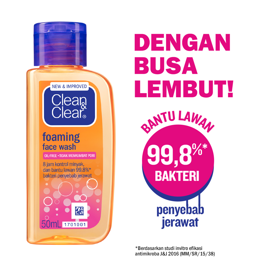 YES PROMO Clean &amp; Clear Foaming Face Wash Sabun Cuci Muka Pembersih Wajah 50ml #rumahvitamin