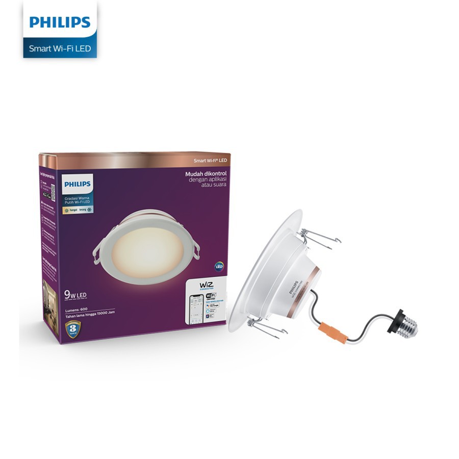 Philips Smart Wifi LED Downlight 9W - Tunable White (Putih)