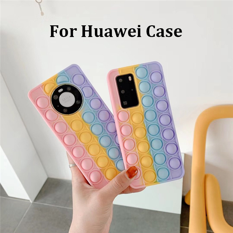 Case Silikon Motif Mainan Fidget Pop It Untuk Huawei Mate 40 30 P40 P30 Pro 5G Y7A Nova 8 7 SE 5 Pro 5T 4 3 3i