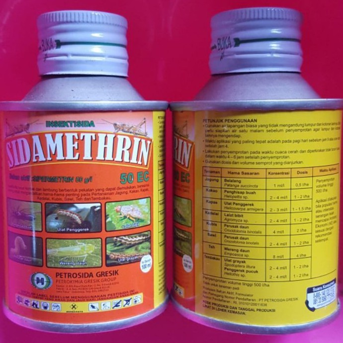 SIDAMETHRIN 50EC 100ML Insektisida Pembasmi Ulat Pada Tanaman