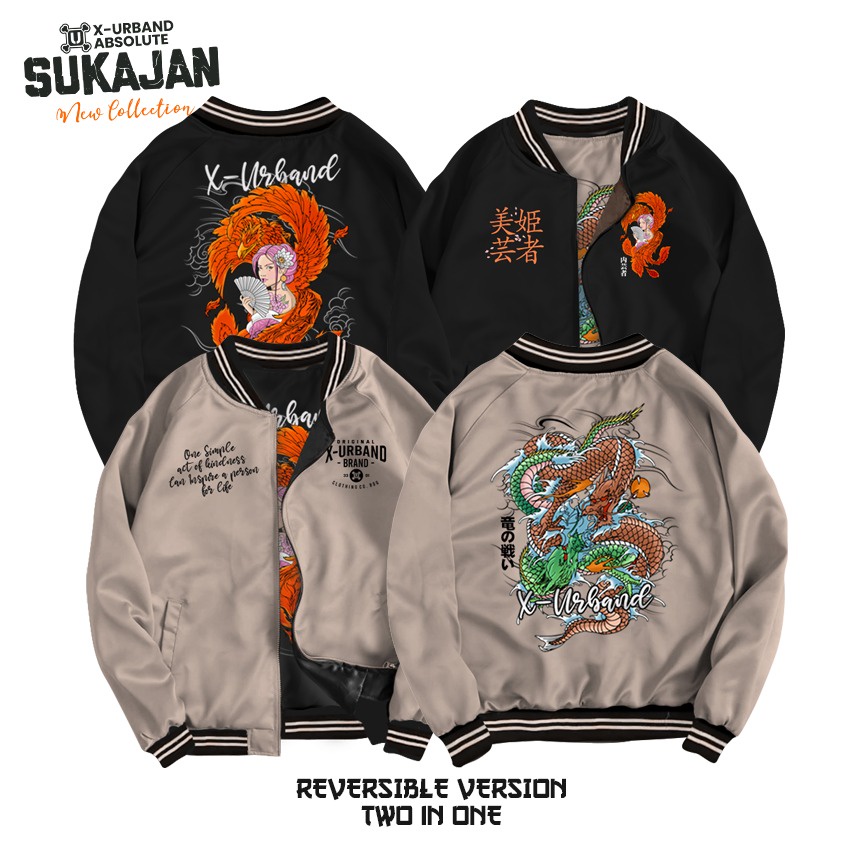 Jacket Sukajan Reversible Josei No Fenikkusu A231