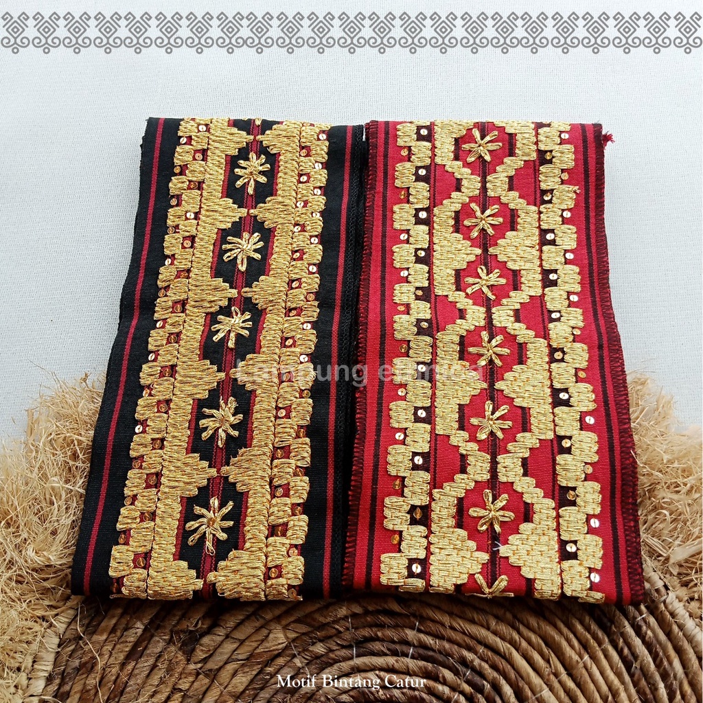 LAMPUNG ETHNICA OFFICIAL - TAPIS LAMPUNG ASLI - MOTIF BINTANG CATUR- BISBAN TAPIS LAMPUNG