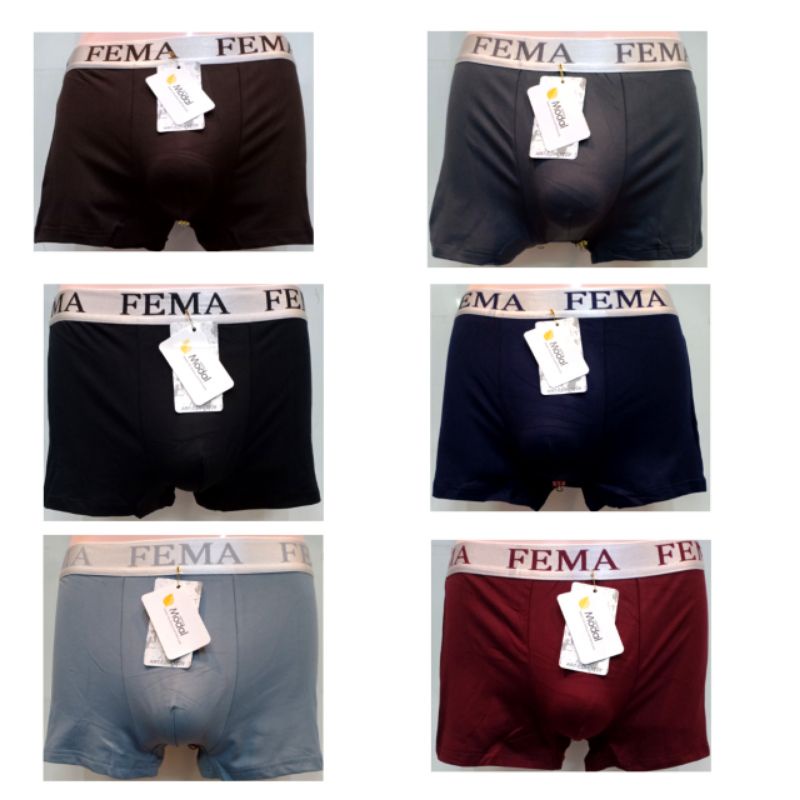 CELANA DALAM PRIA BOXER | sempak boxer fema segi  empat segi tiga super soft