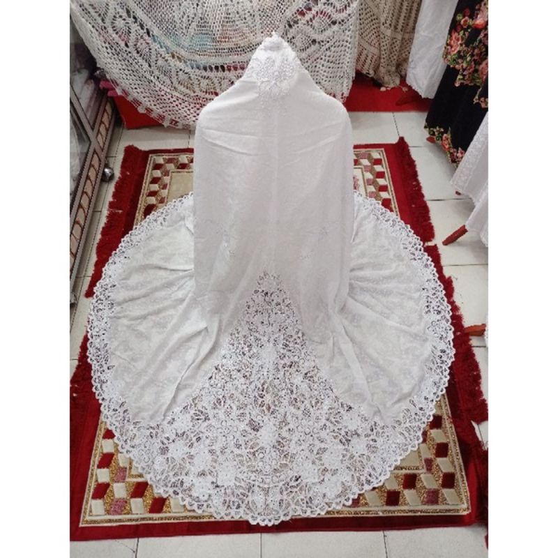 Mukena Rubia Kerancang Bukit Tinggi Bunga Punggung