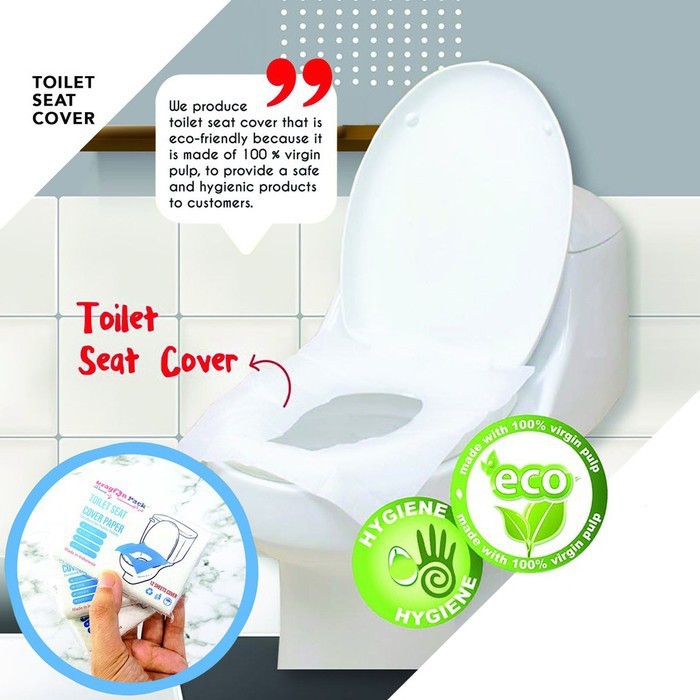 Alas Duduk Closet Toilet Seat Cover Tisu Travel Disposable per 1 Pcs