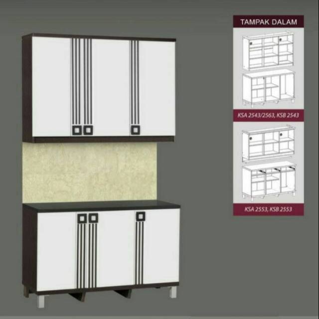 PAKET LEMARI DAPUR/KITCHEN SET 3 PINTU ATAS DAN BAWAH
