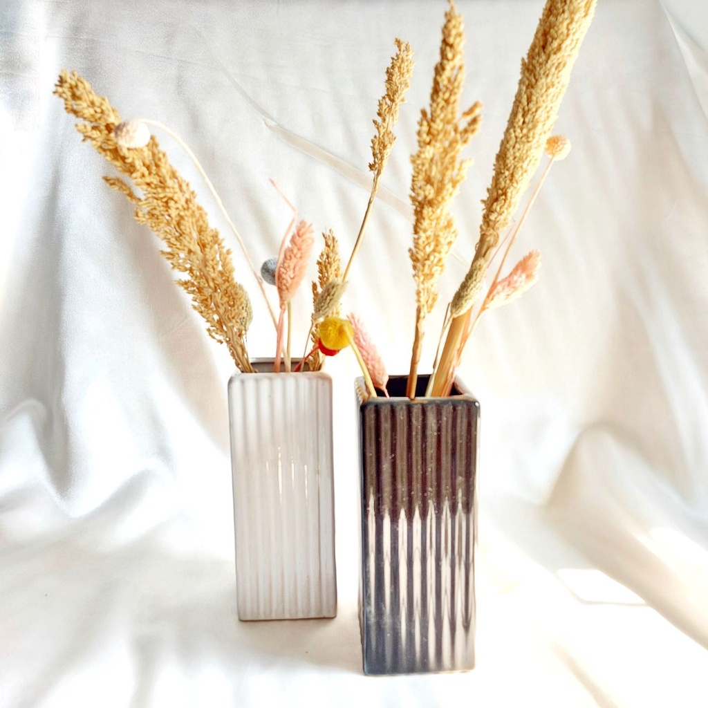 VAS/VASE/BEJANA BUNGA TANAMAN KERING KERAMIK MINIMALIS NORDIC STYLE | DEKORASI RUMAH RUANGAN TAMAN